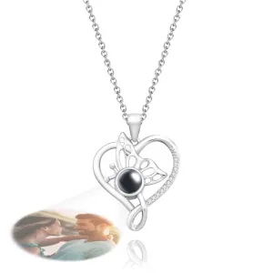 Custom Photo Projection Necklace Creative Butterfly