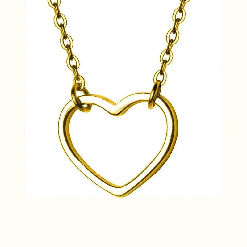 Cycolinks 925 Sterling Silver Hollow Heart Necklace