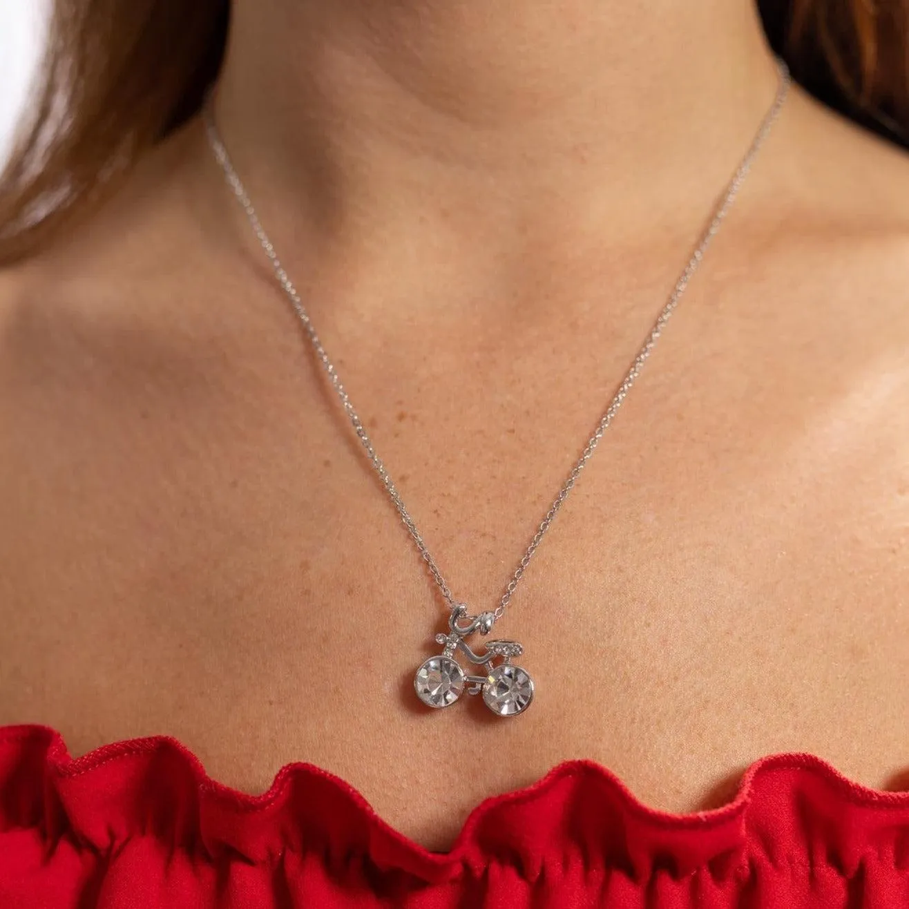 Cycolinks Crystal Stone Bicycle Necklace BOGOF