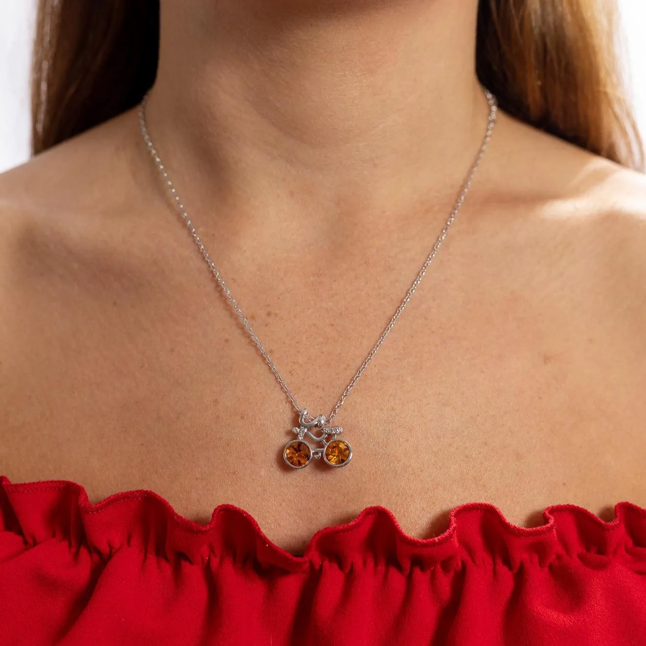 Cycolinks Crystal Stone Bicycle Necklace BOGOF