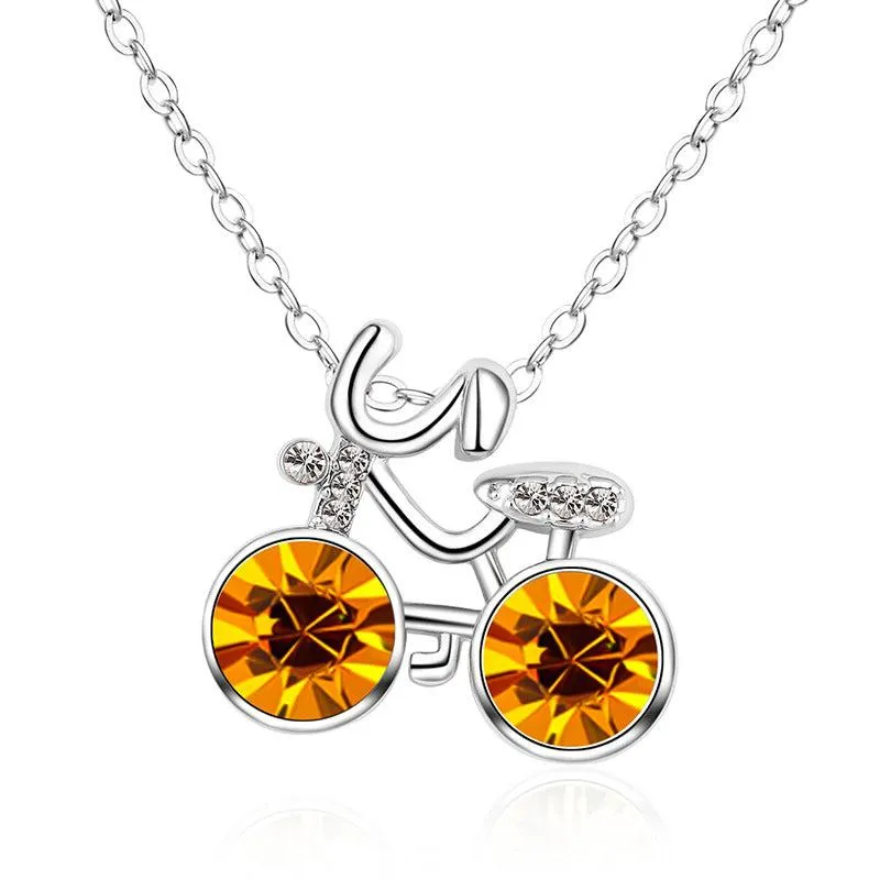 Cycolinks Crystal Stone Bicycle Necklace BOGOF