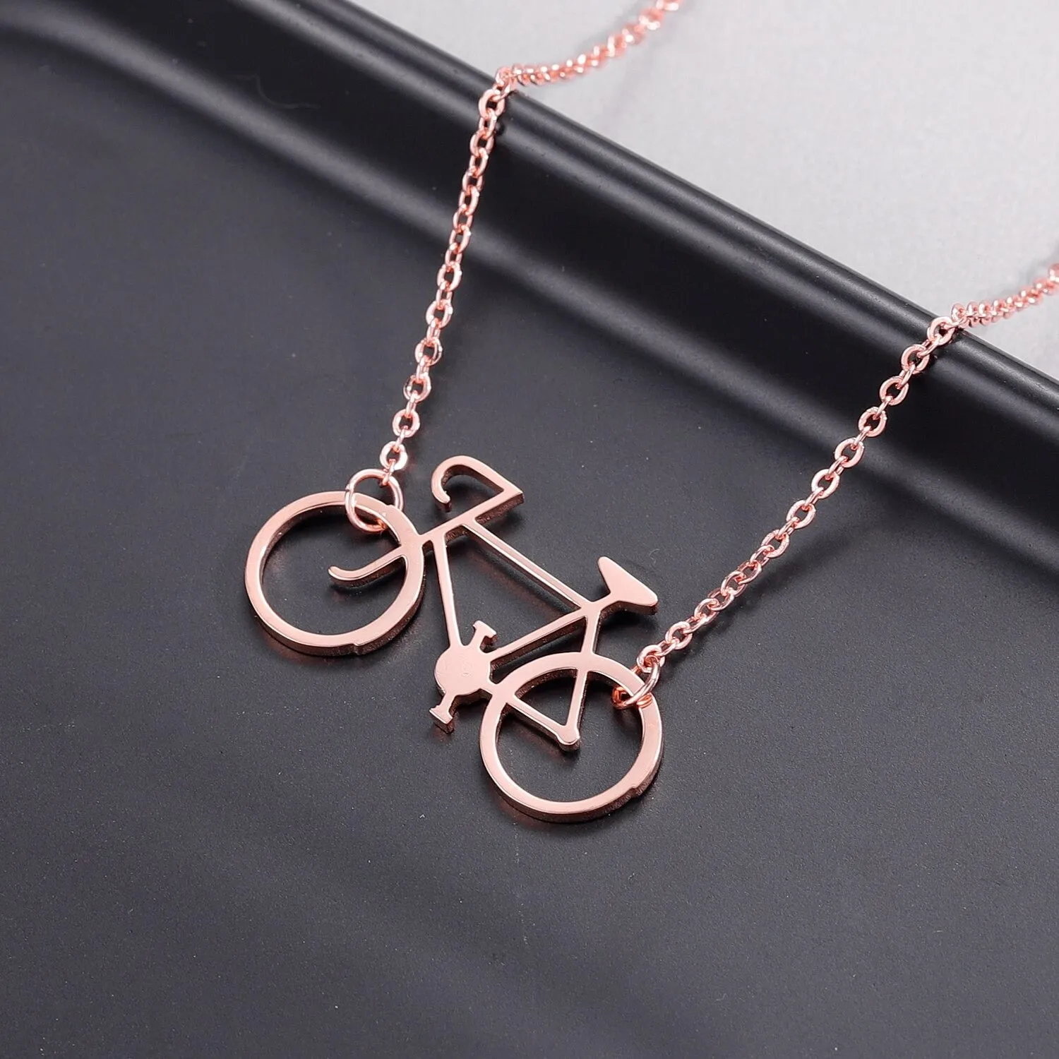 Cycolinks Stainless Steel Road Bike Necklace