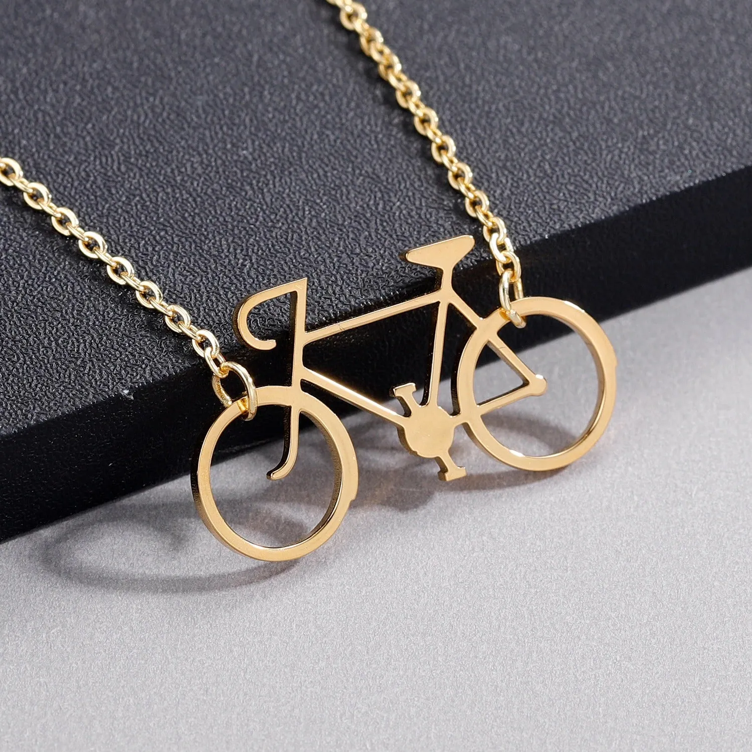 Cycolinks Stainless Steel Road Bike Necklace