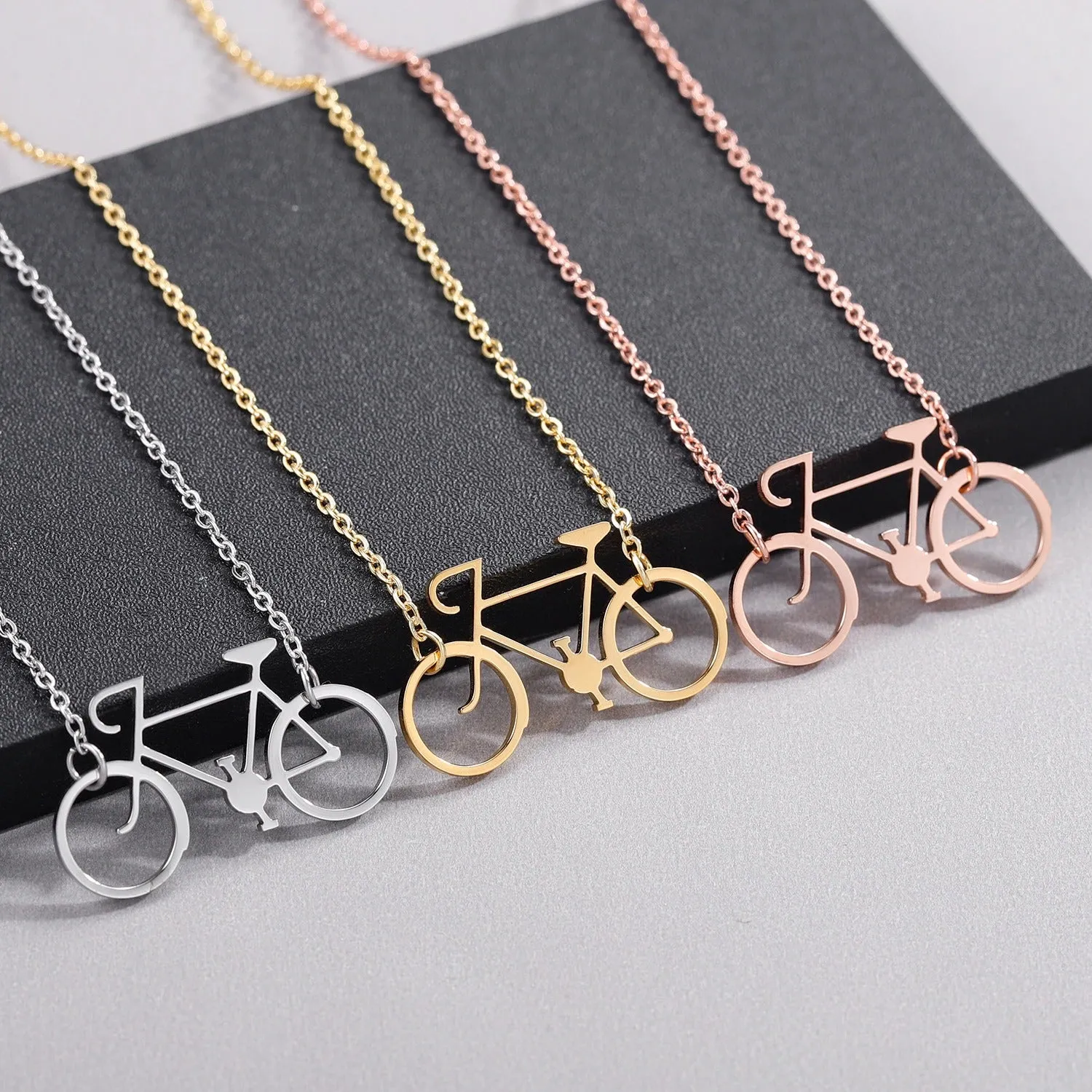Cycolinks Stainless Steel Road Bike Necklace