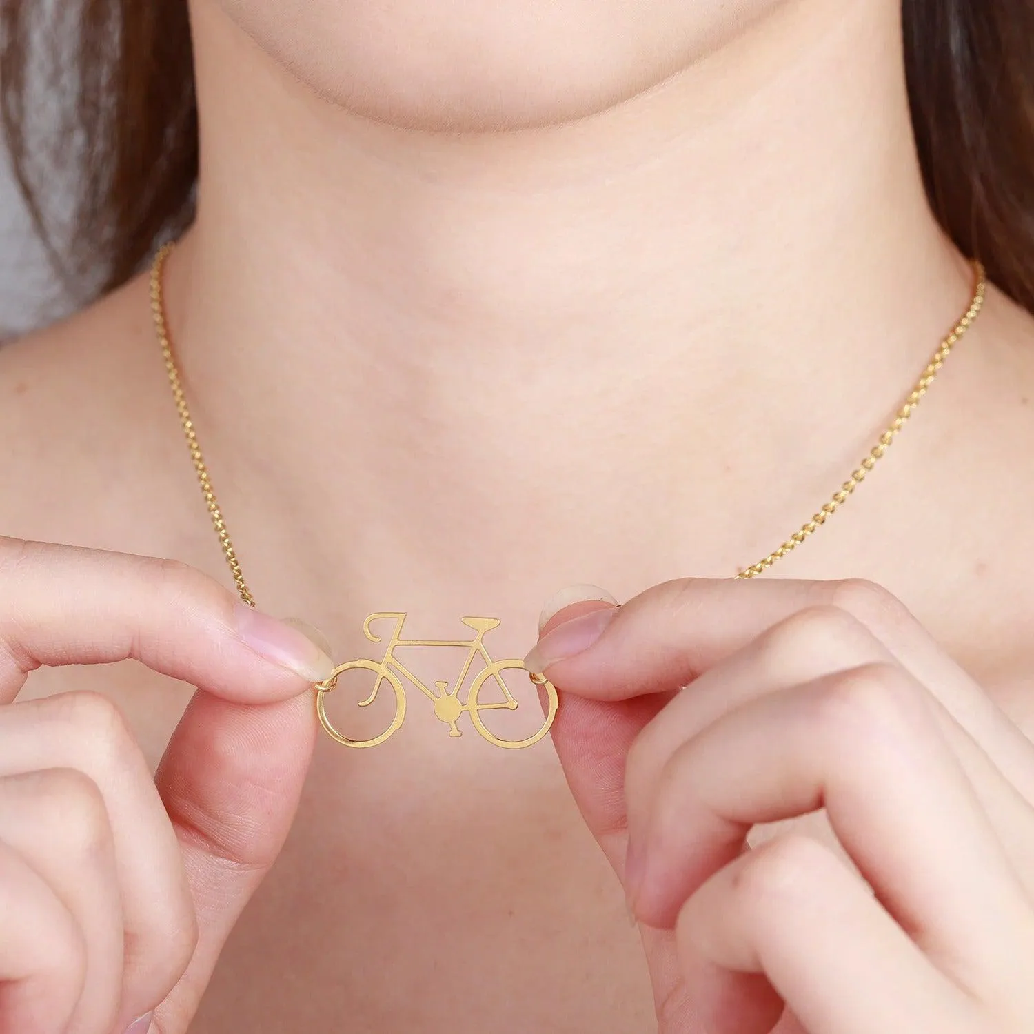 Cycolinks Stainless Steel Road Bike Necklace