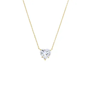 CZ Heart Shape Pendant Necklace