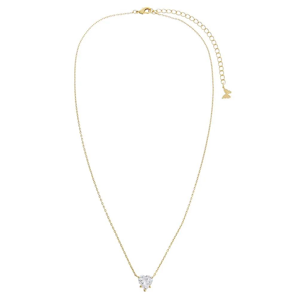 CZ Heart Shape Pendant Necklace