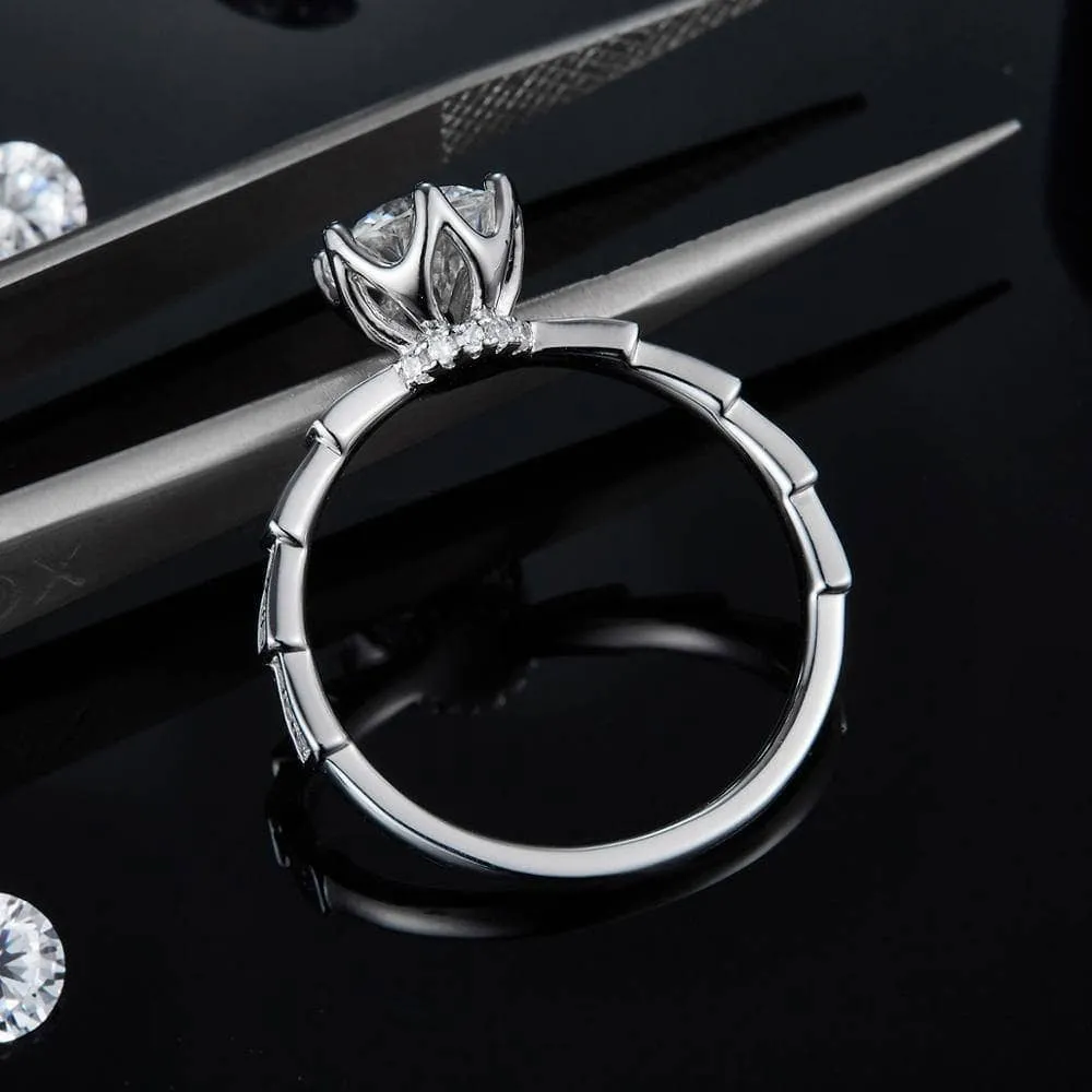 D Color 1ct Diamond Women's Engagement Ring Pass Diamond Test
