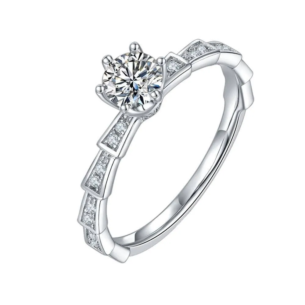 D Color 1ct Diamond Women's Engagement Ring Pass Diamond Test