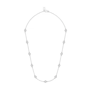DAVIDOR Diamant Necklace GM, 18k White Gold with Brilliant Round Diamonds