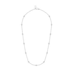 DAVIDOR Diamant Necklace PM, 18k White Gold with Brilliant Round Diamonds
