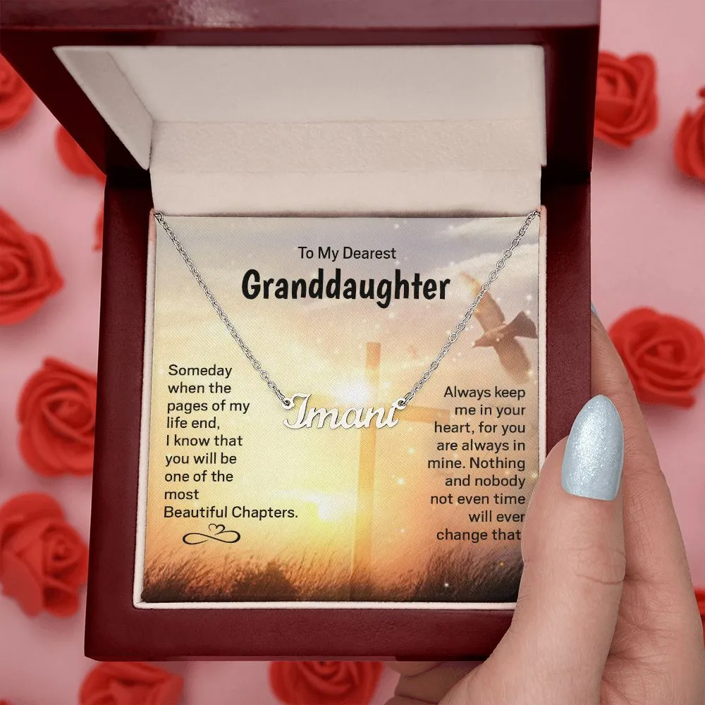 Dearest Granddaughter - Beautiful Chapters | Stainless Steel Personalized Name Necklace