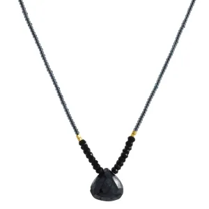 Debbie Fisher - Black Spinel and Gold Bead Necklace