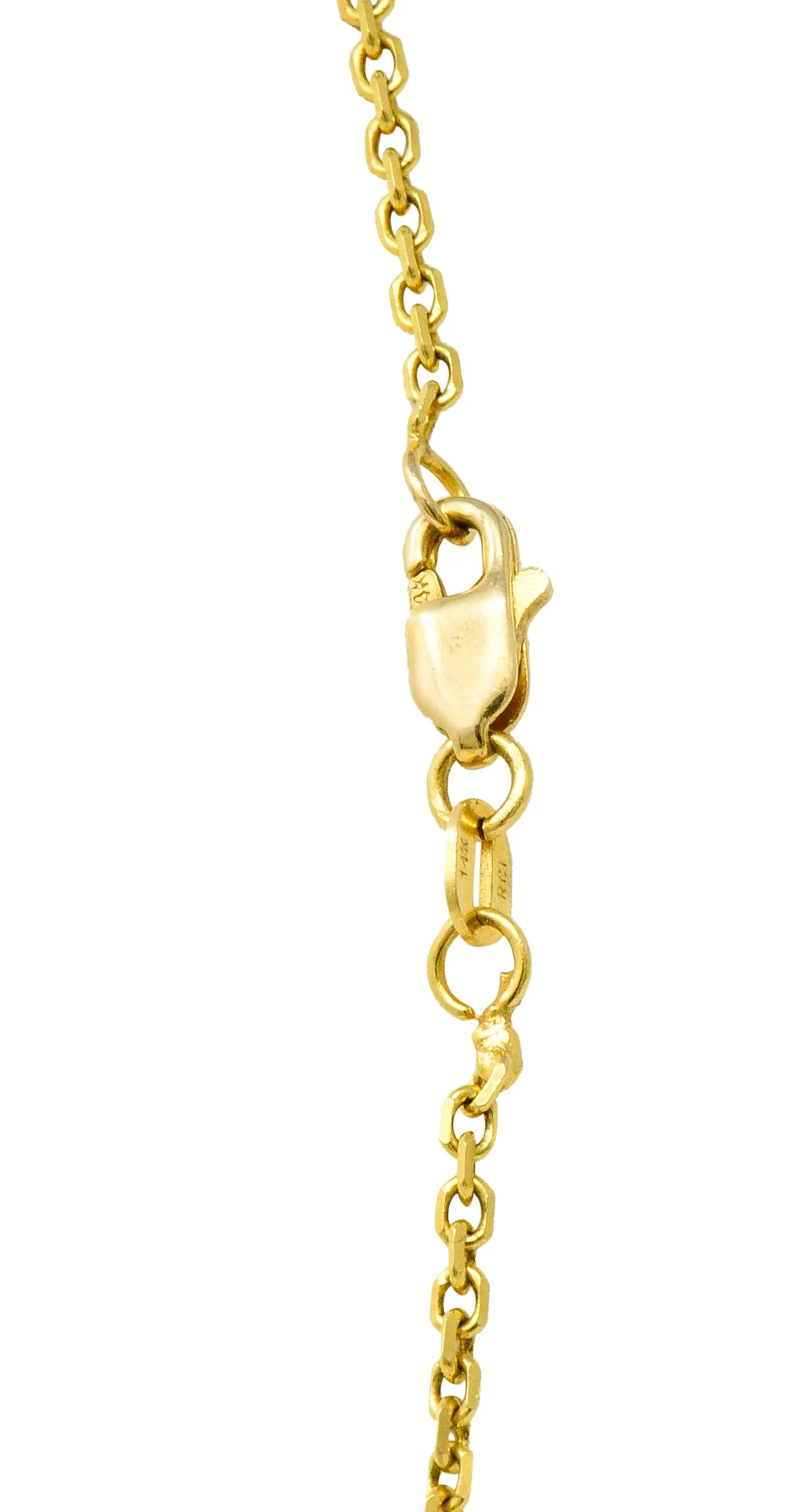 Diamond Solitaire 14 Karat Gold Necklace