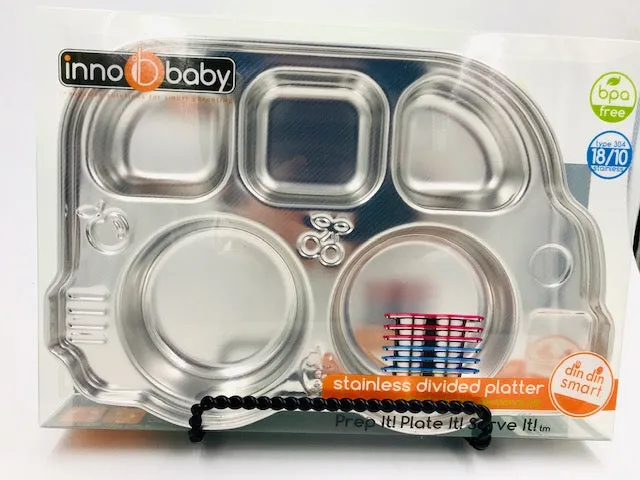 Din Din Smart Divided Stainless Platter