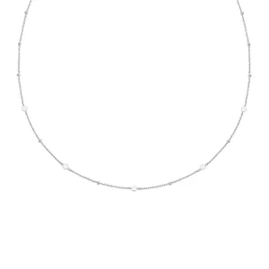 Disc Station Necklace in Sterling Silver