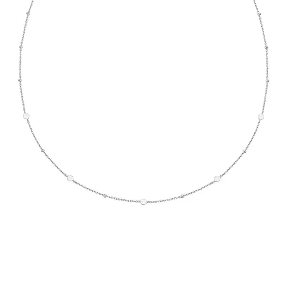 Disc Station Necklace in Sterling Silver