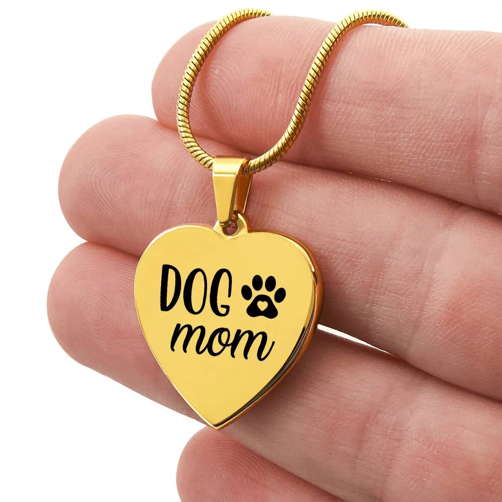 Dog Mom Necklace- Personalize the back with your own message!