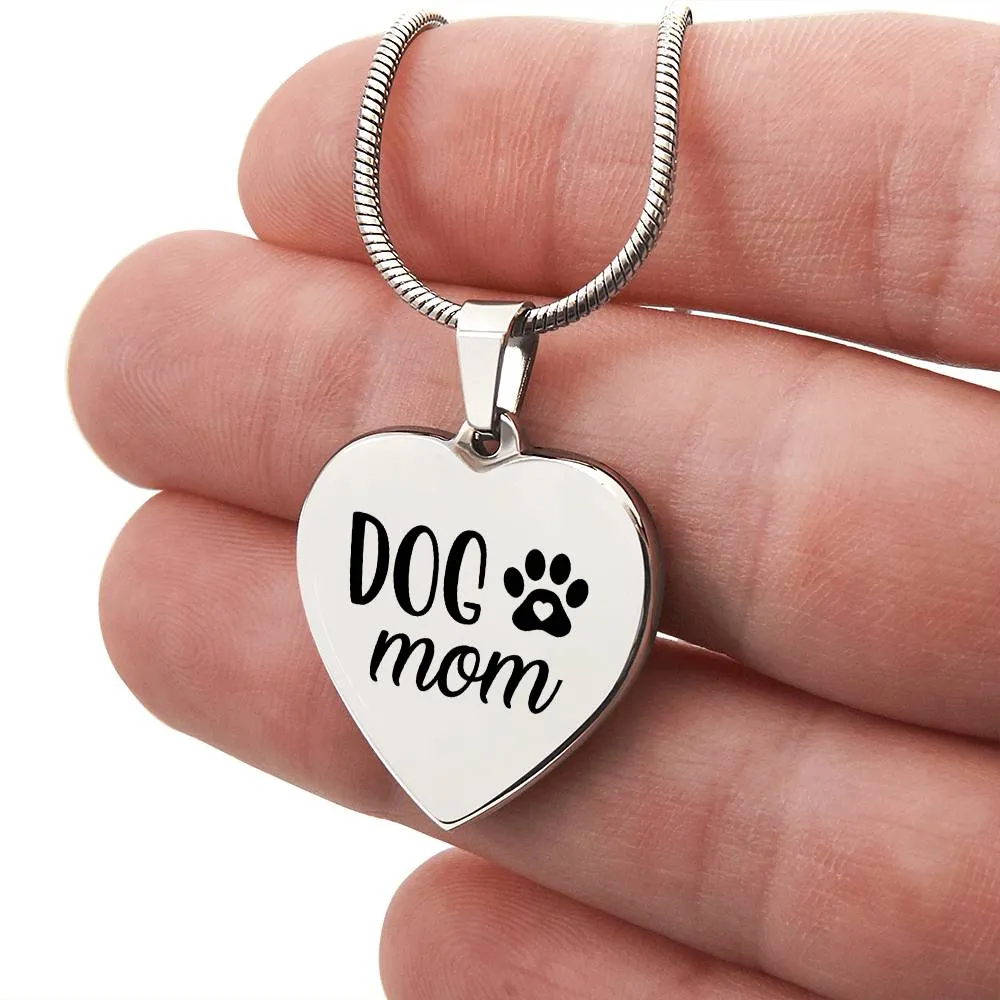 Dog Mom Necklace- Personalize the back with your own message!