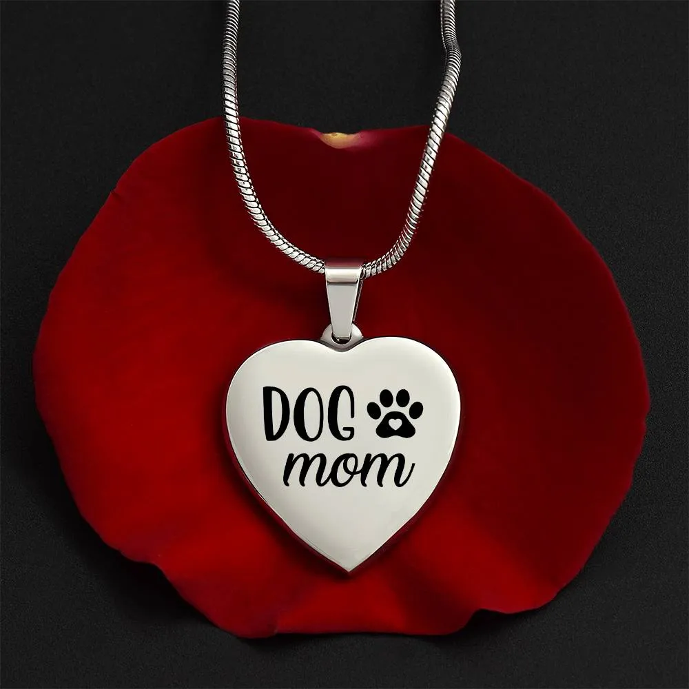 Dog Mom Necklace- Personalize the back with your own message!