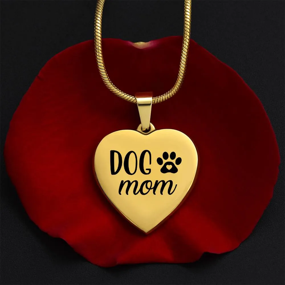 Dog Mom Necklace- Personalize the back with your own message!