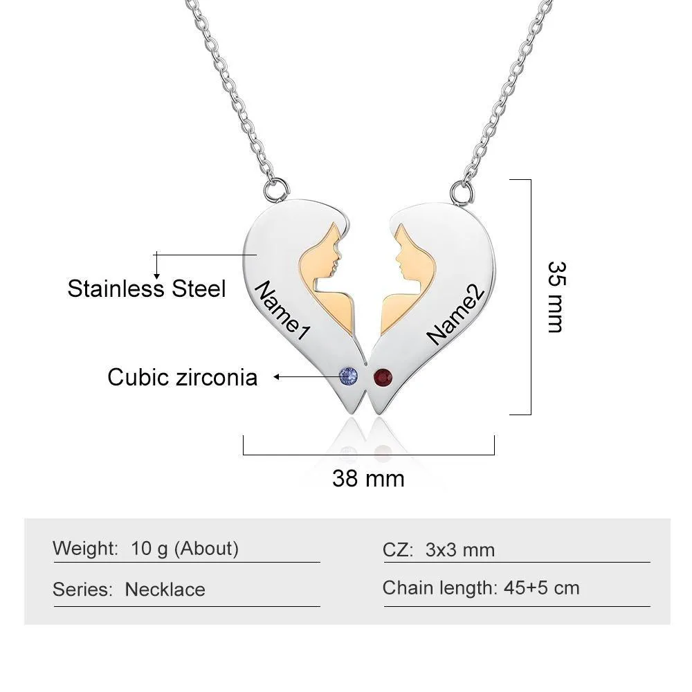 Double Sisters Custom Necklace