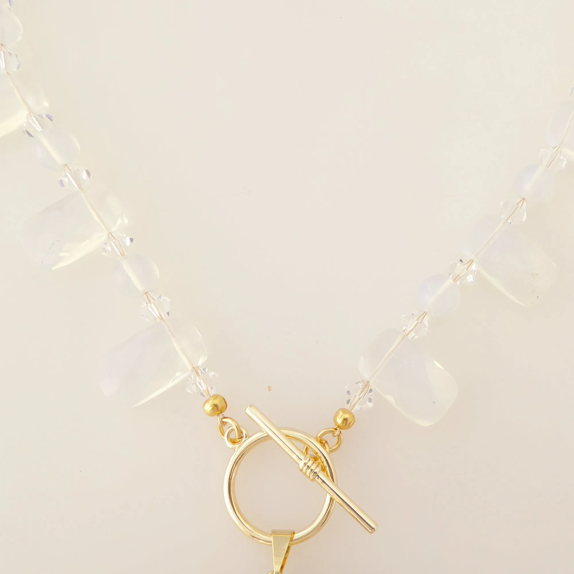 Dove gray agate necklace