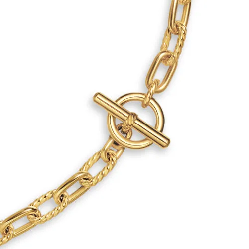 DY Madison Toggle Chain Necklace in 18K Yellow Gold, 5.5mm, 18"