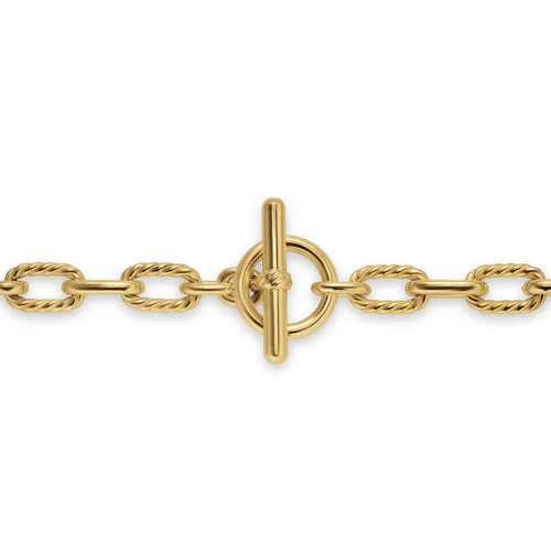 DY Madison Toggle Chain Necklace in 18K Yellow Gold, 5.5mm, 18"