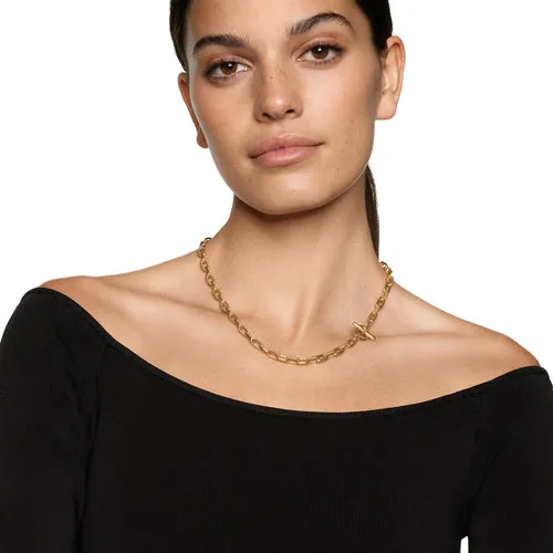DY Madison Toggle Chain Necklace in 18K Yellow Gold, 5.5mm, 18"