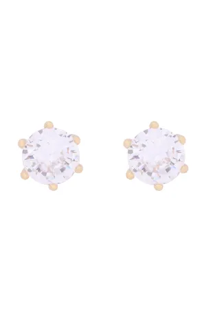 E302 - 7MM ROUND CUBIC ZIRCONIA STUD EARRINGS
