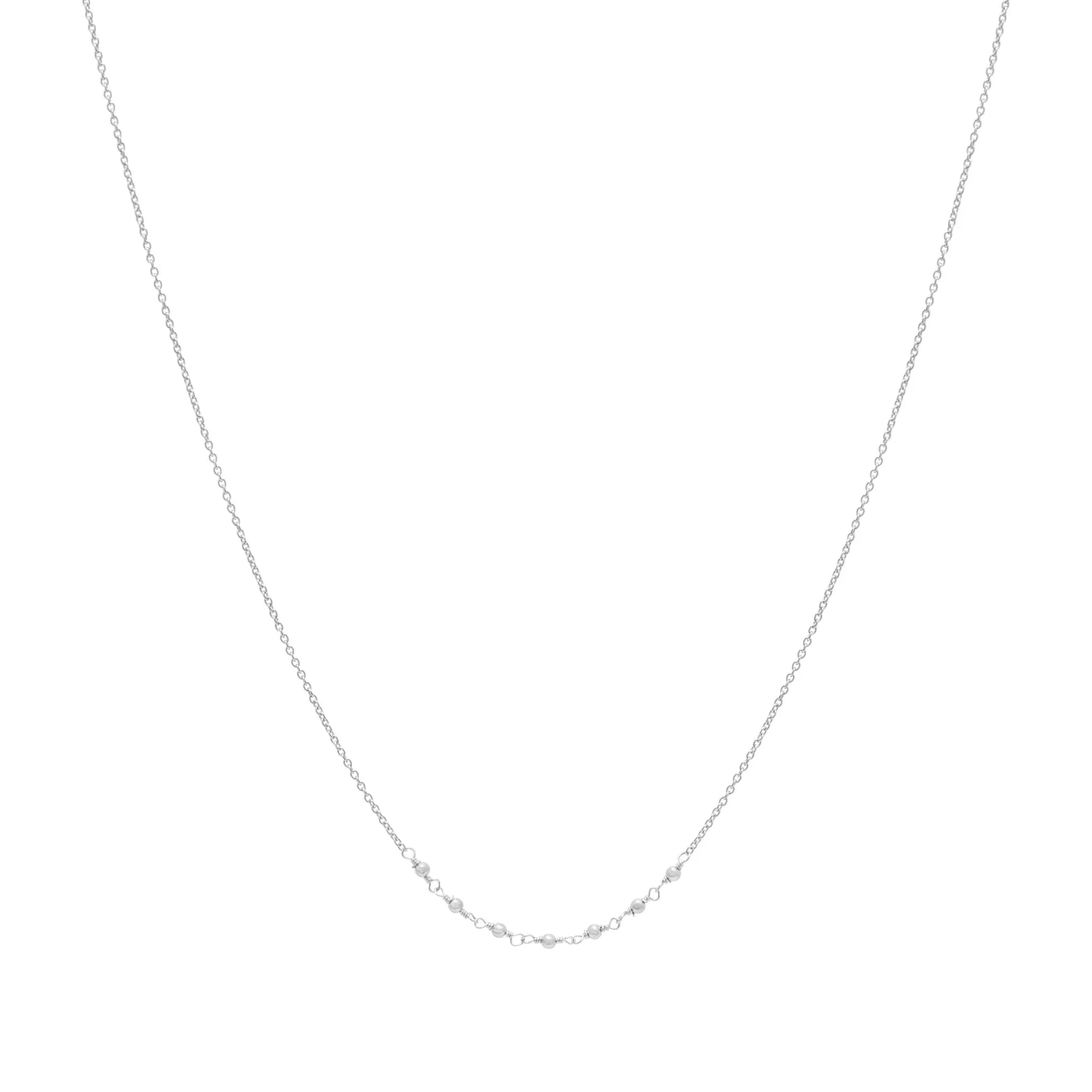 Emme Beaded Necklace - Silver