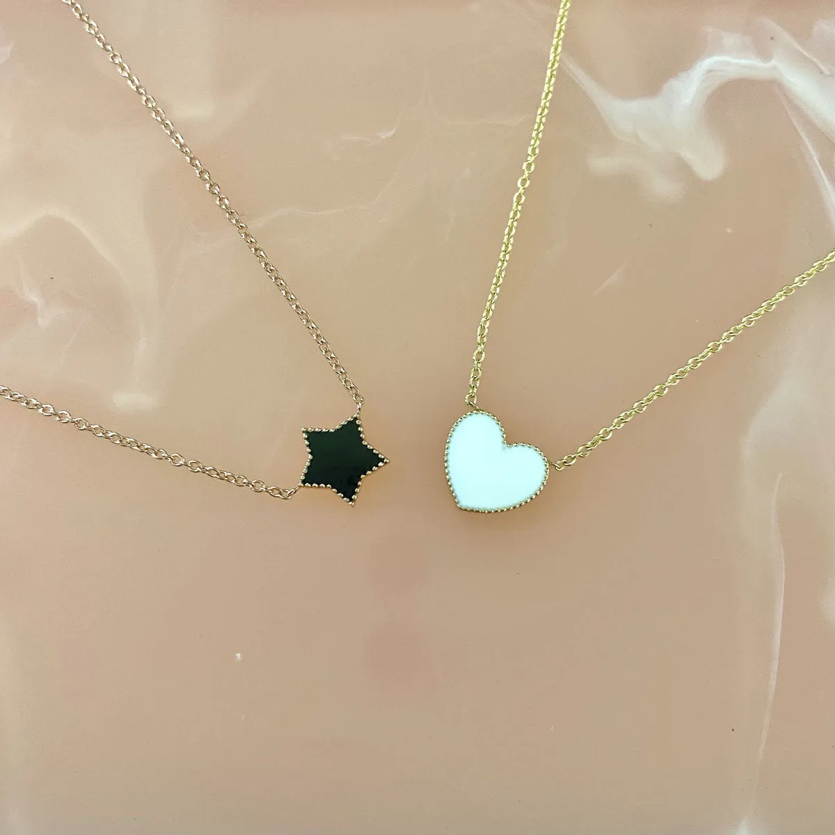 Enamel Heart Necklace