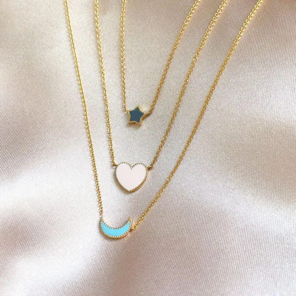 Enamel Heart Necklace