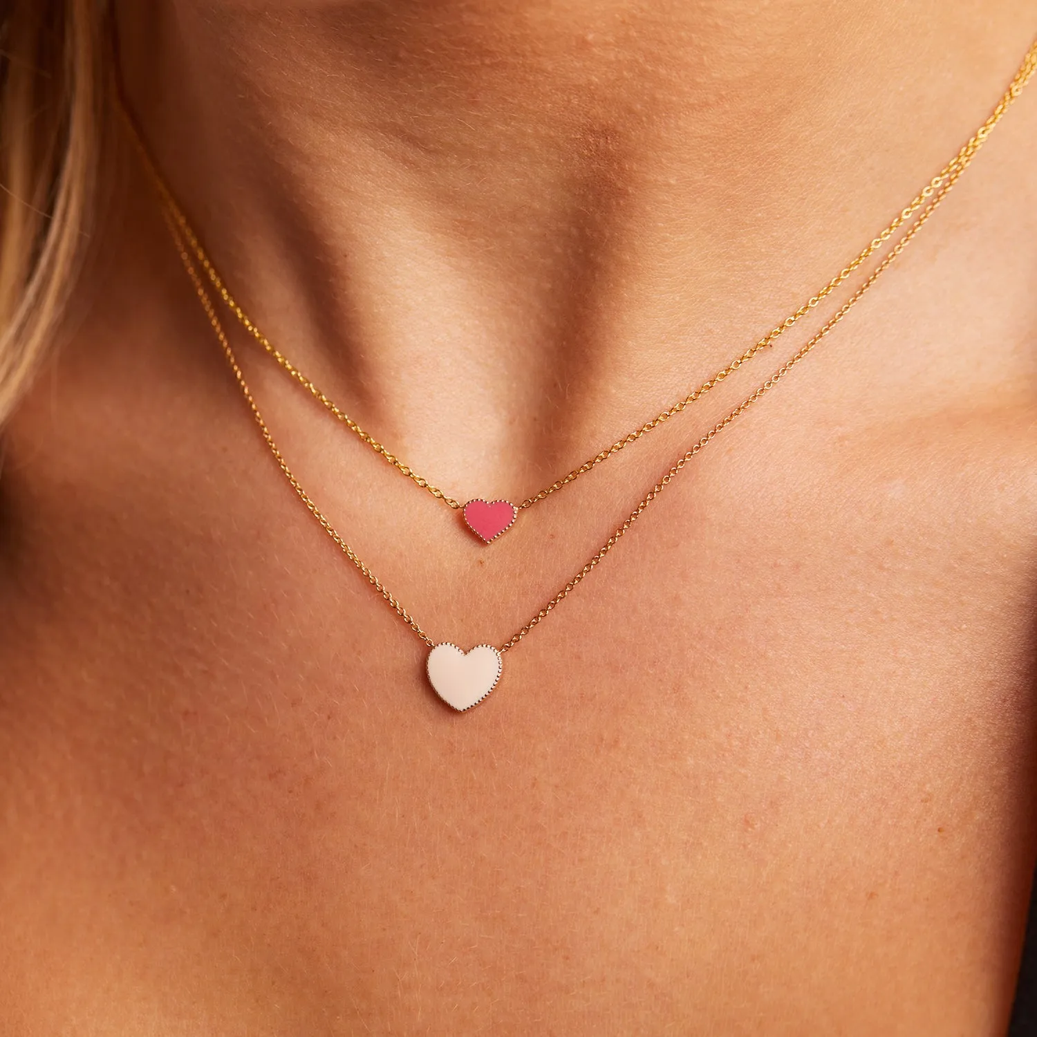 Enamel Heart Necklace