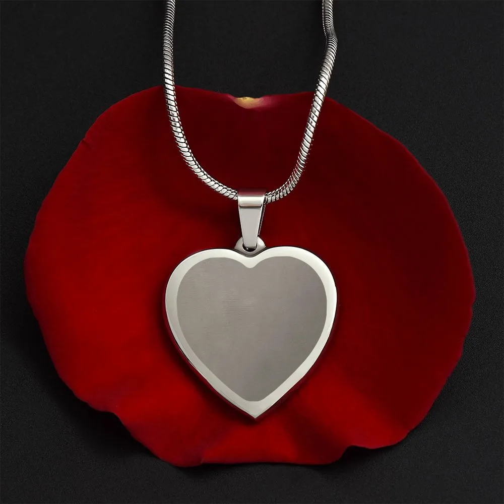 Engraved Heart Necklace With Personalized Message