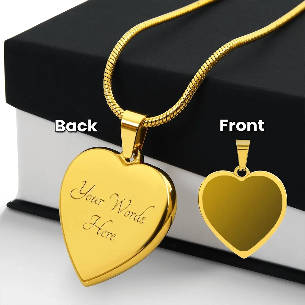 Engraved Heart Necklace With Personalized Message