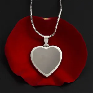 Engraved Heart Necklace With Personalized Message