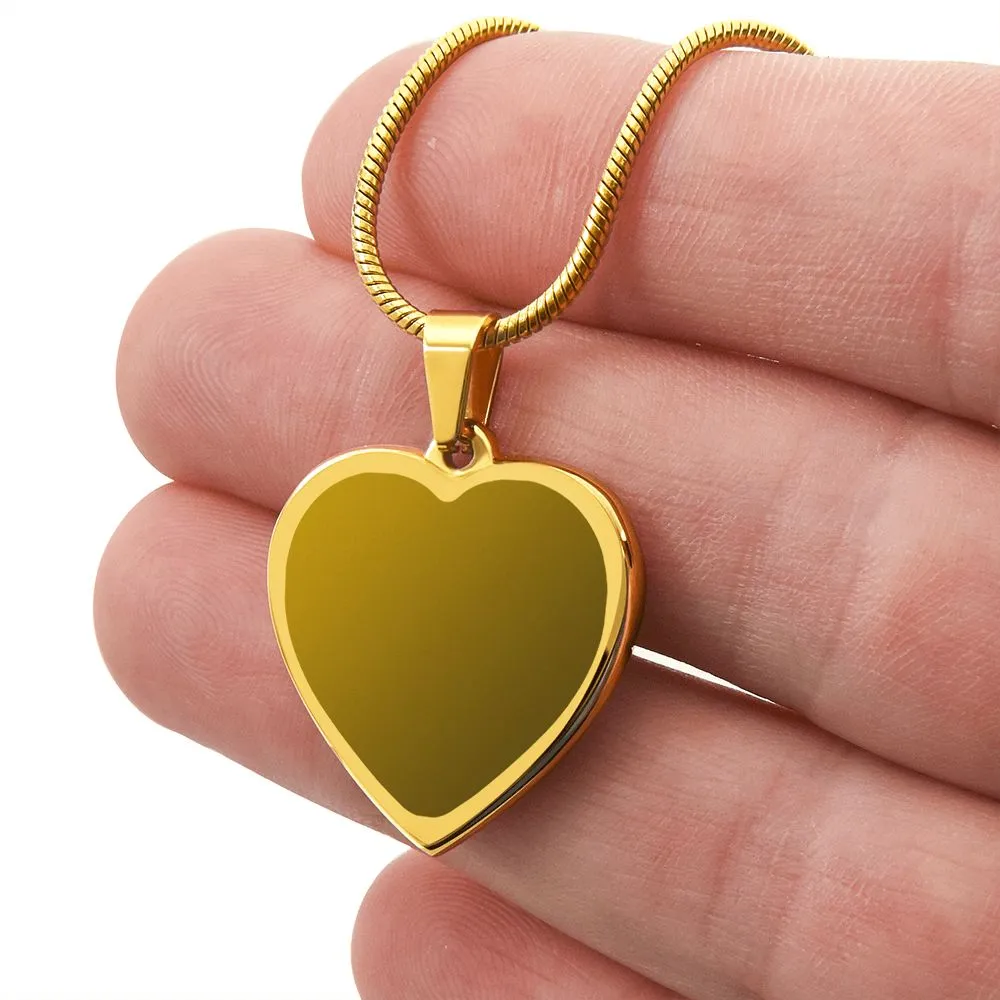 Engraved Heart Necklace With Personalized Message