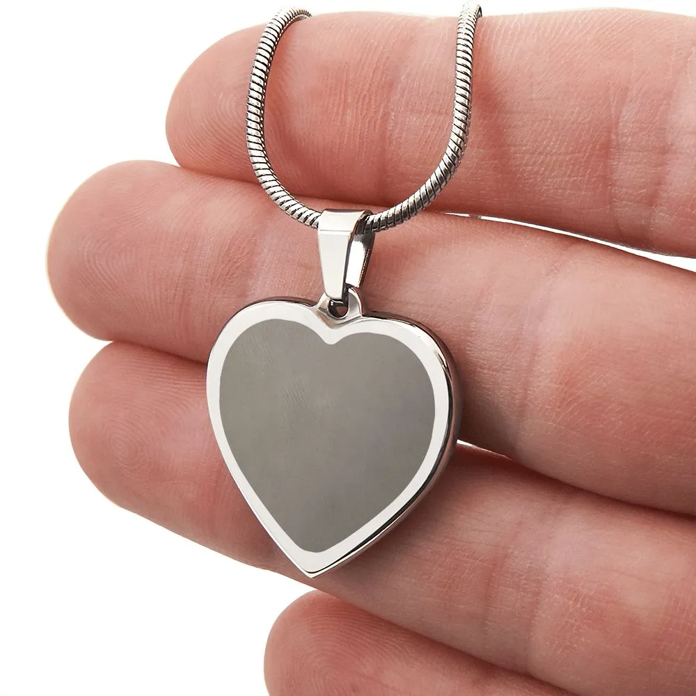 Engraved Heart Necklace With Personalized Message