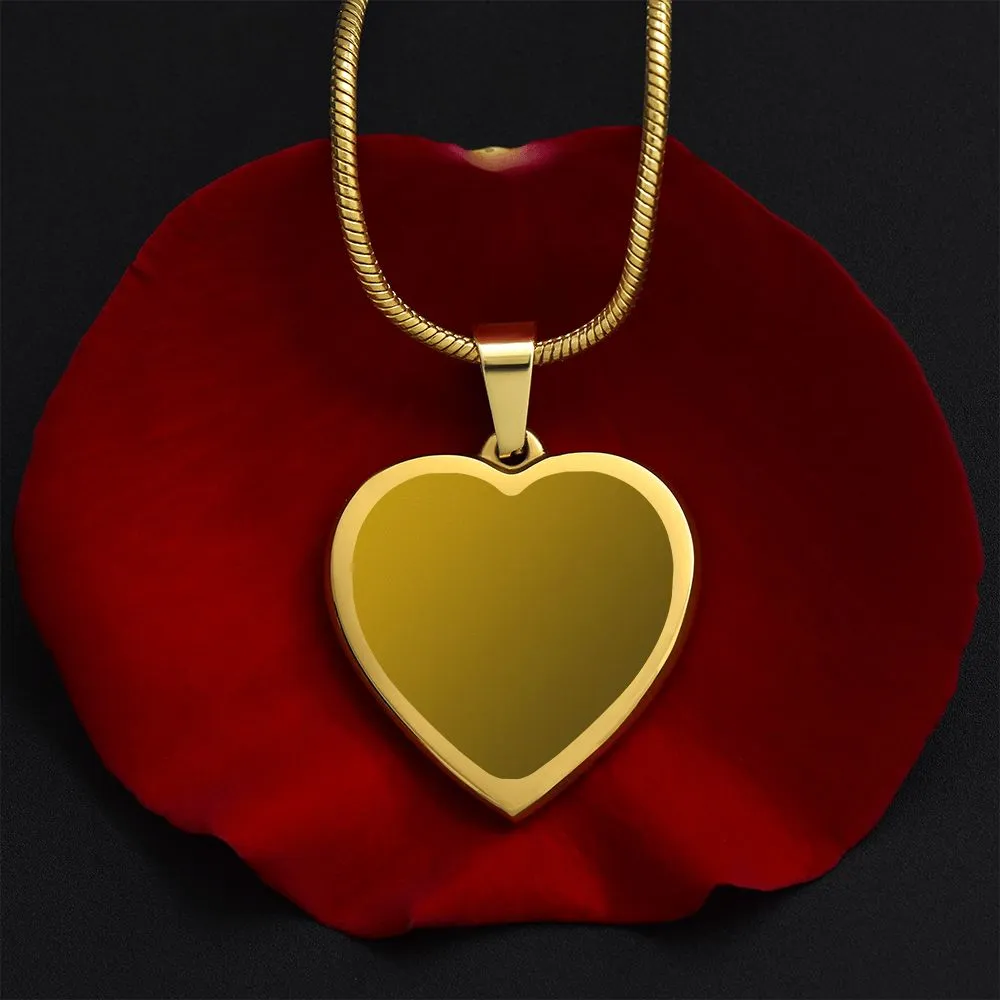 Engraved Heart Necklace With Personalized Message