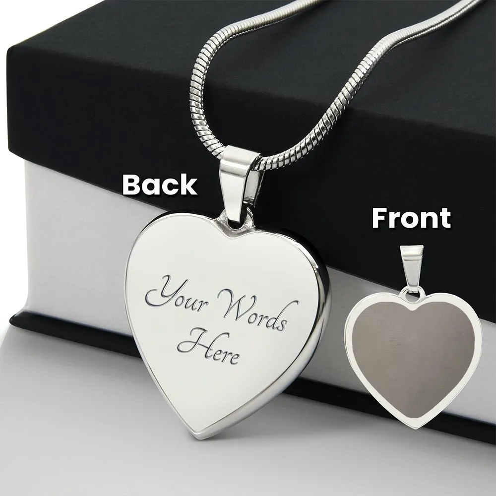 Engraved Heart Necklace With Personalized Message