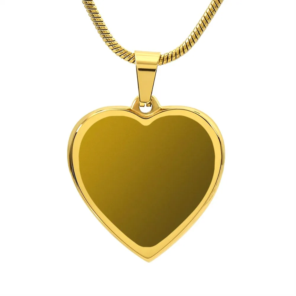 Engraved Heart Necklace With Personalized Message