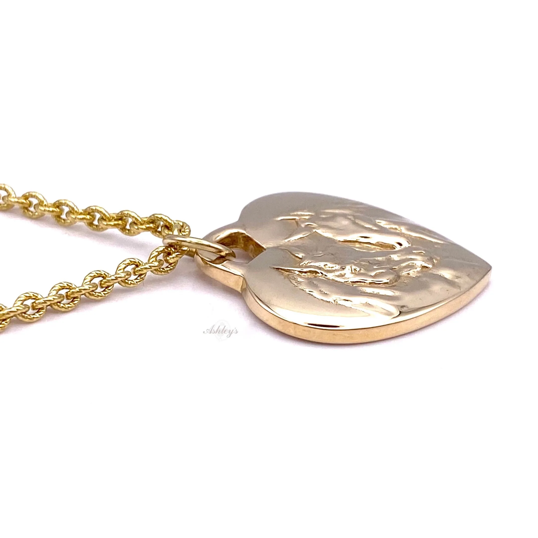 EPM Heart Necklace, 14k Gold