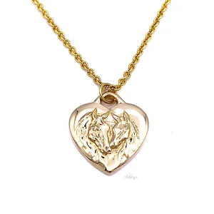 EPM Heart Necklace, 14k Gold