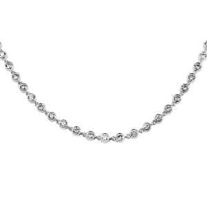 Estate 18K White Gold Diamond Necklace