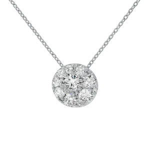 Estate Hearts On Fire Tessa Circle 18k White Gold Diamond Necklace