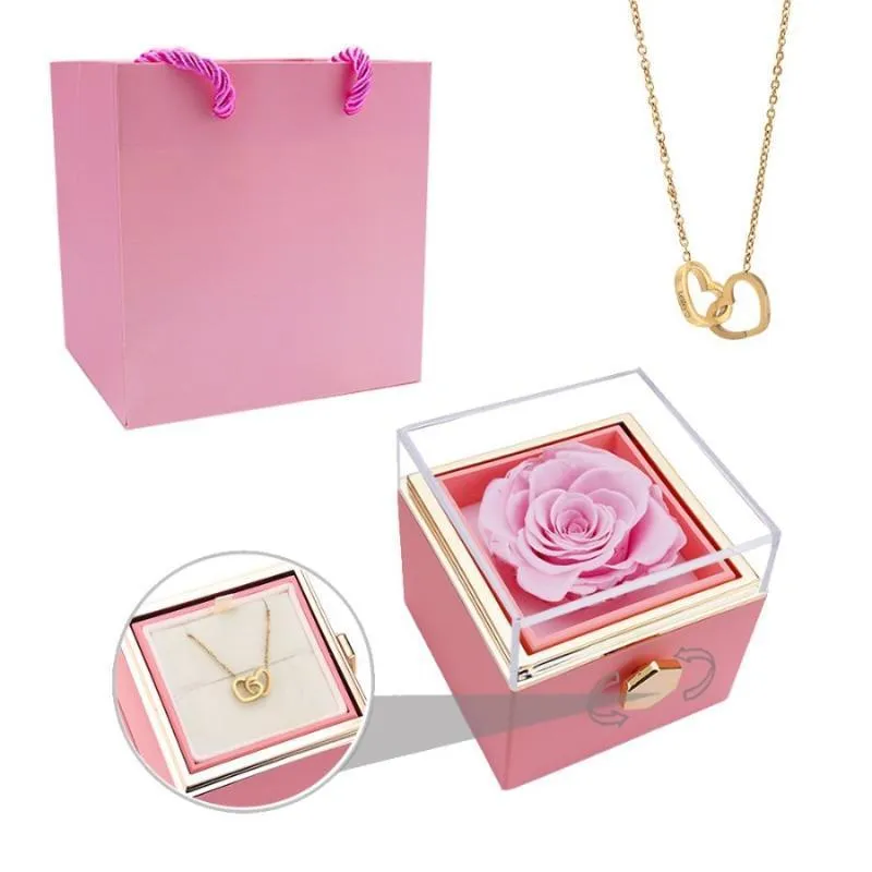 Eternal Rose Box - Engraved Persona Necklace And Box