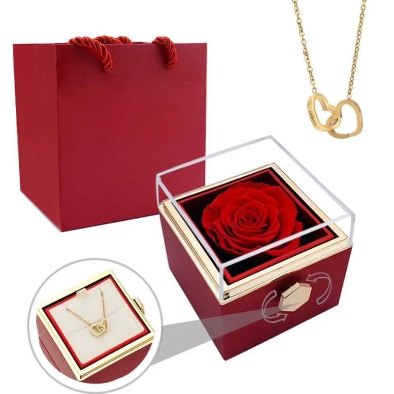 Eternal Rose Box - Engraved Persona Necklace And Box