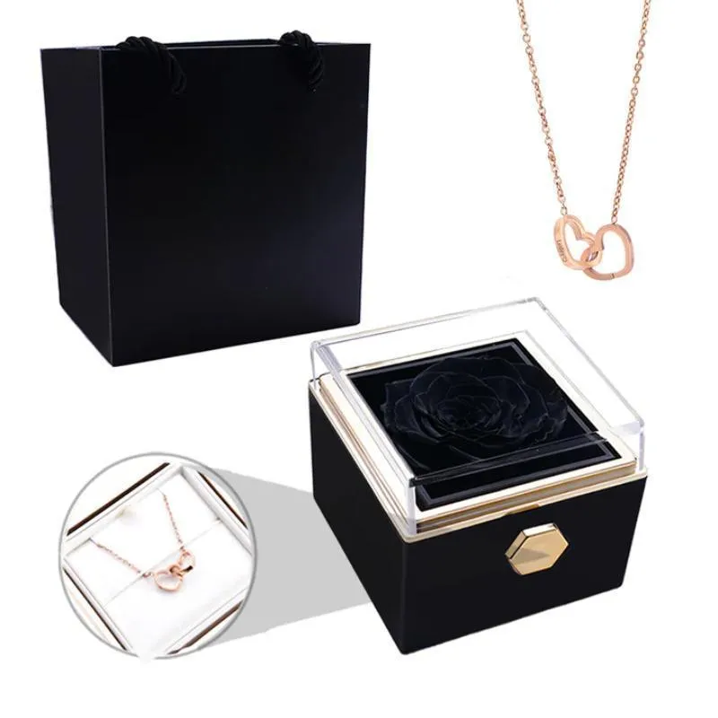 Eternal Rose Box - Engraved Persona Necklace And Box